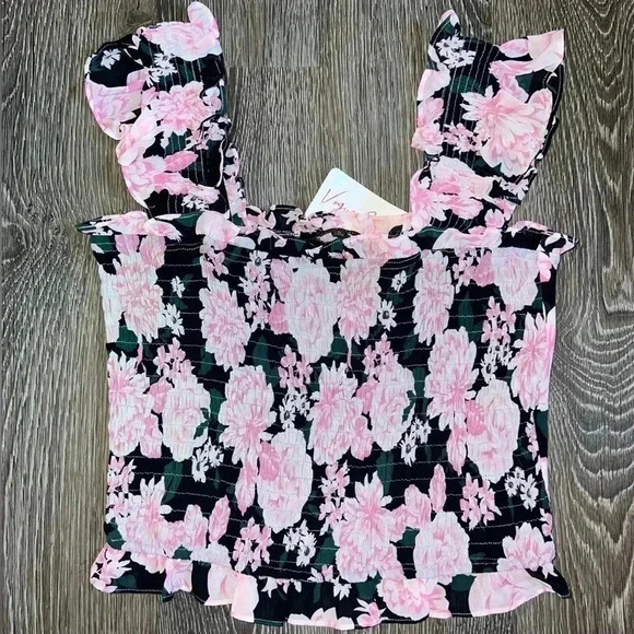 Sugarlips garden mystery smocked top. NWT. Size medium - Picture 2 of 5
